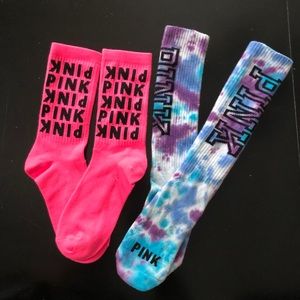 PINK crew socks 2 for $10